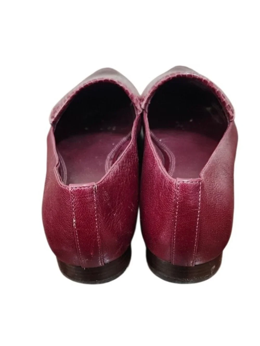 Tory Burch Burgundy Leather Pointed Toe Loafers Flats Women’s Size 9M